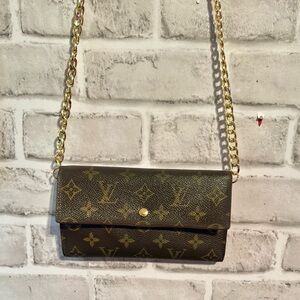 WOC Louis Vuitton Brown Monogram Long Wallet EUC